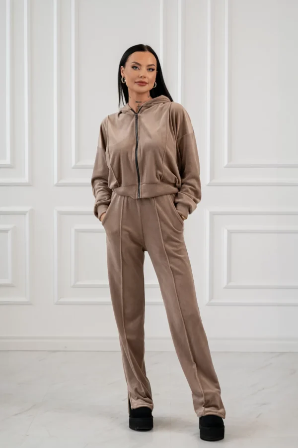 “Lounge” Cappuccino veliūrinės kelnės