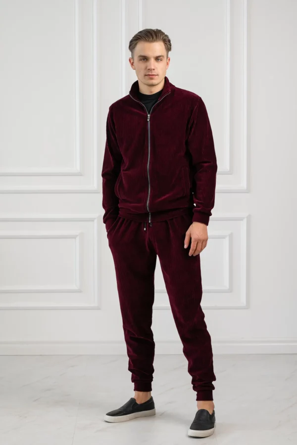 Burgundy velvet pants