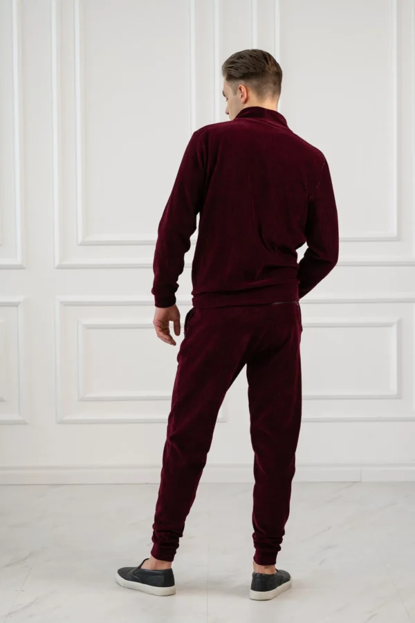 Burgundy velvet pants